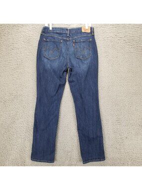 Levis Jeans Womens 30 Blue 505 Stretch Denim Regular Fit Straight